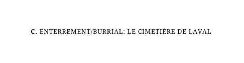 c enterrement burrial LE CIMETIÈRE DE LAVAL